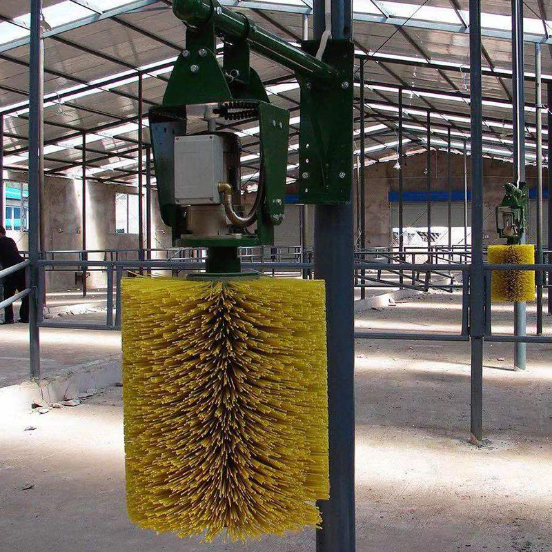 pasture cow brush system